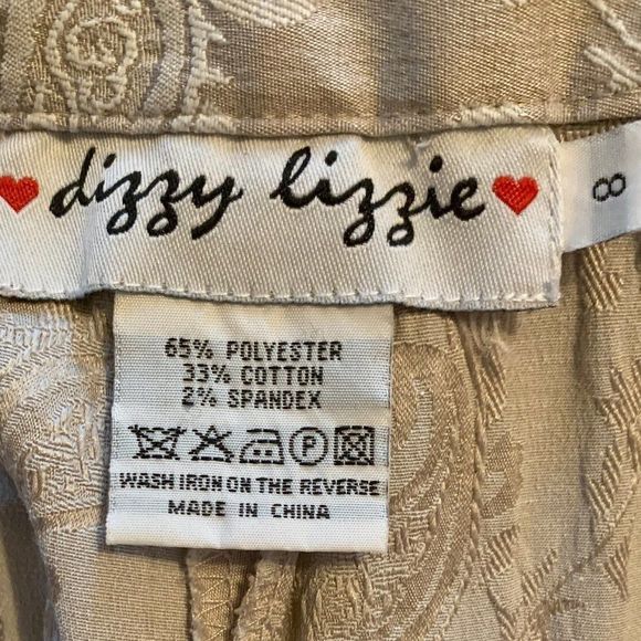 Dizzy Lizzie Cropped Patterned Pant Size 8 - Picture 3 of 6